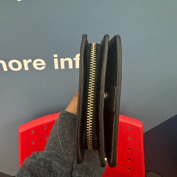 Coach Pebble Leather Snap Wallet (Black) - Picture 3 of 10